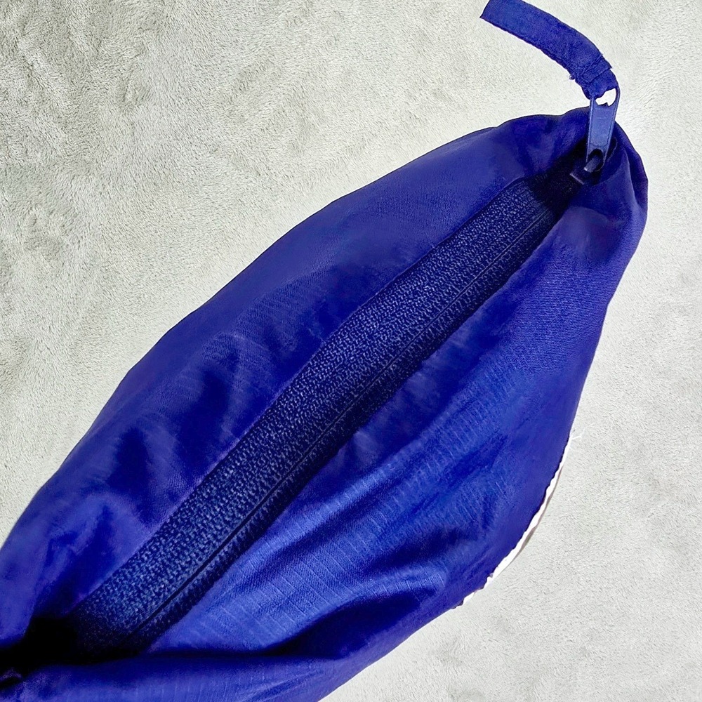 JAK PAC Mens Size‎ M Packable Windbreaker Blue Full Zip Hood Stows In Collar - Picture 11 of 11
